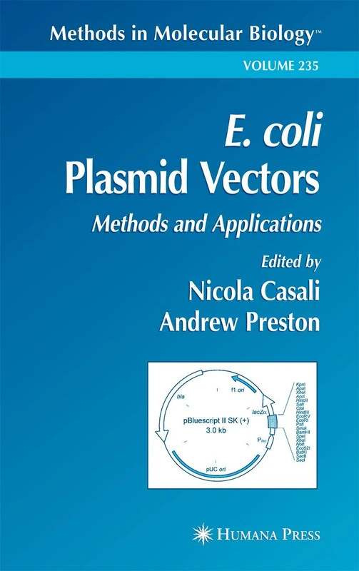 E. coli Plasmid Vectors: Methods and Applications: 235 (Methods in Molecular Biology, 235) - Image 1