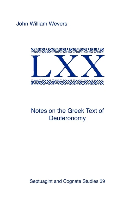 Notes on the Greek Text of Deuteronomy (Society of Biblical Literature Septuagint and Cognate Studie)