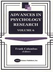 Advances in Psychology Research: v. 6: Vol 6: Volume 6