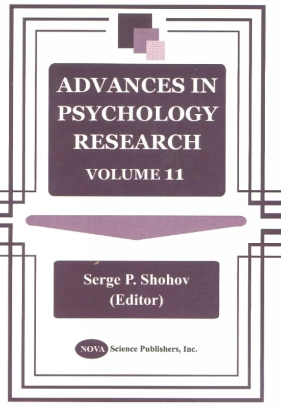 Advances in Psychology Research: v. 11: Vol 11: Volume 11