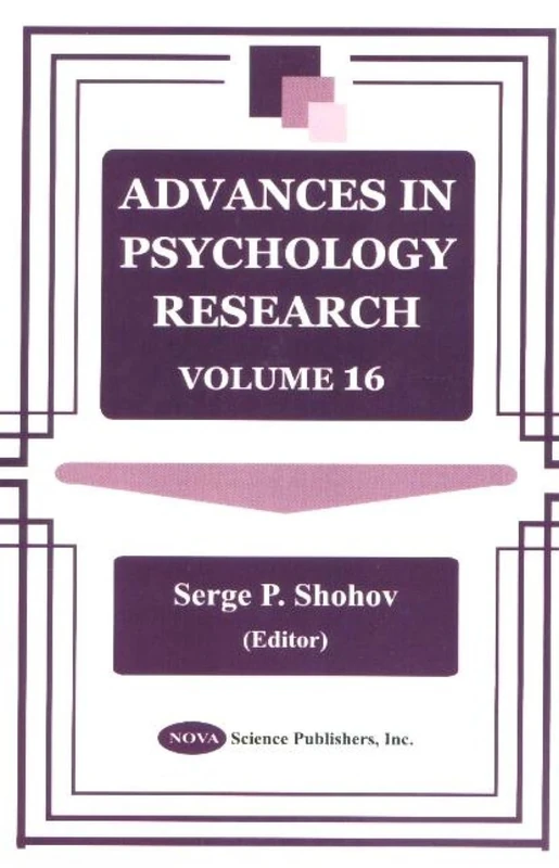 Advances in Psychology Research: v. 16: Volume 16