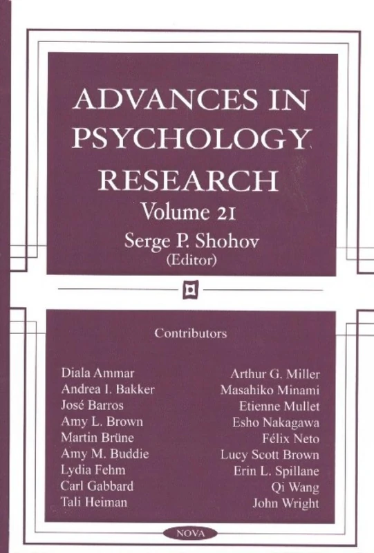 Advances in Psychology Research: v. 21: Vol 21: Volume 21