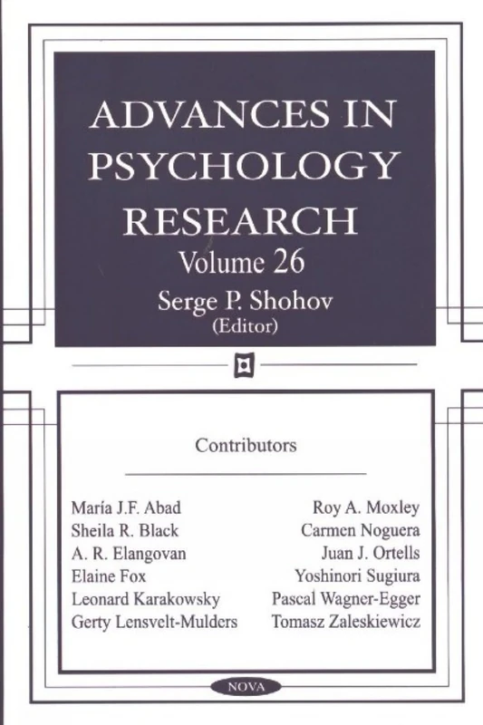 Advances in Psychology Research: 26: Volume 26