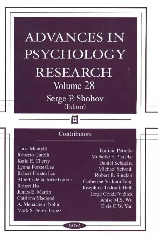 Advances in Psychology Research: v. 28: Volume 28