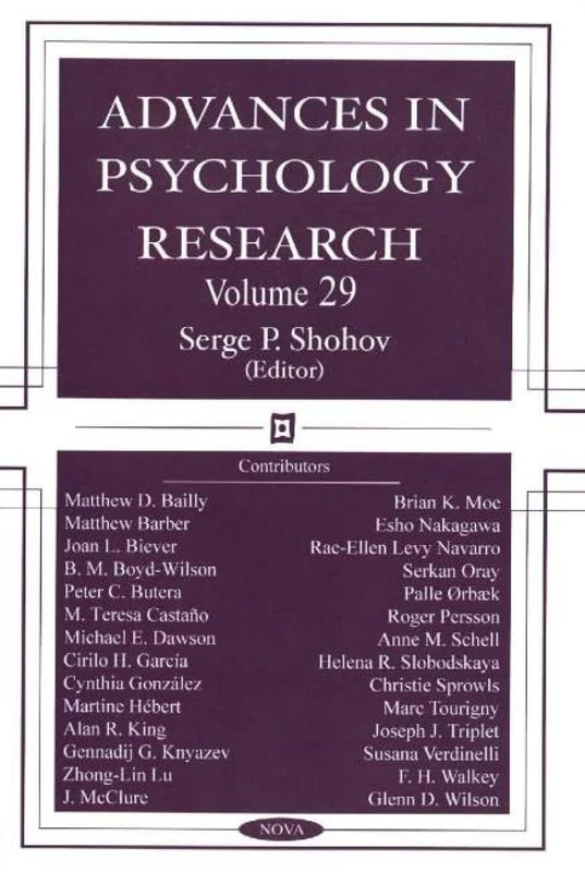 Advances in Psychology Research: 29: Volume 29