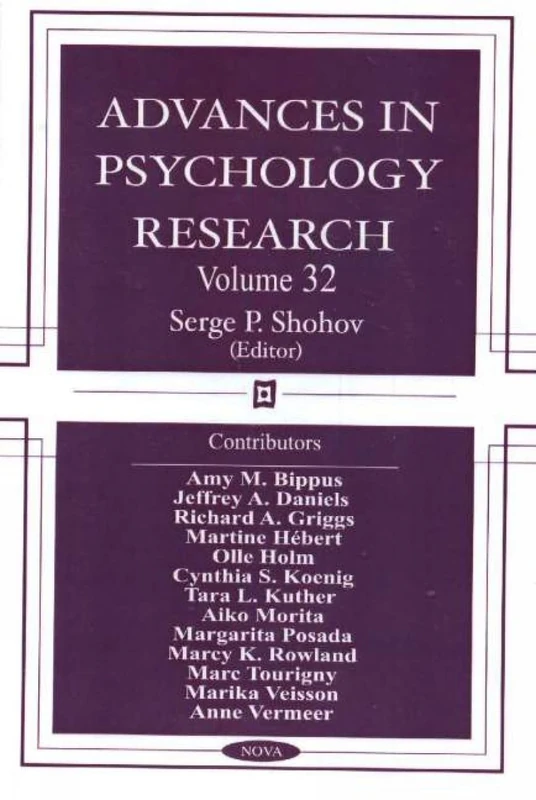Advances in Psychology Research: v. 32: Volume 32