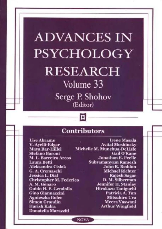 Advances in Psychology Research: v. 33: Volume 33