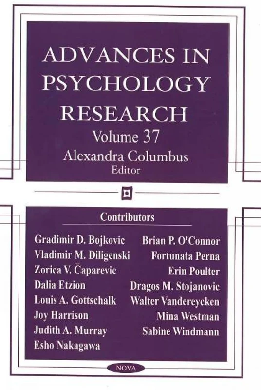 Advances in Psychology Research: v. 37: Volume 37