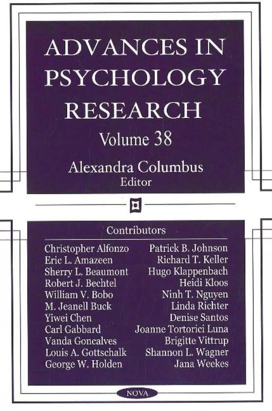 Advances in Psychology Research, Volume 38: v. 38