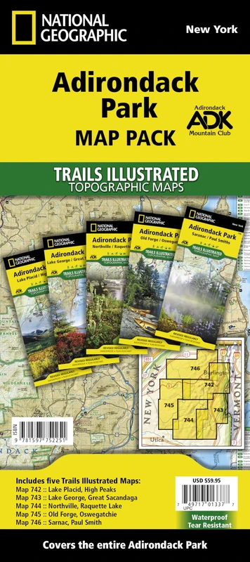 Adirondack Park: Trails Illustrated Other Rec. Areas (National Geographic Trails Illustrated Map)