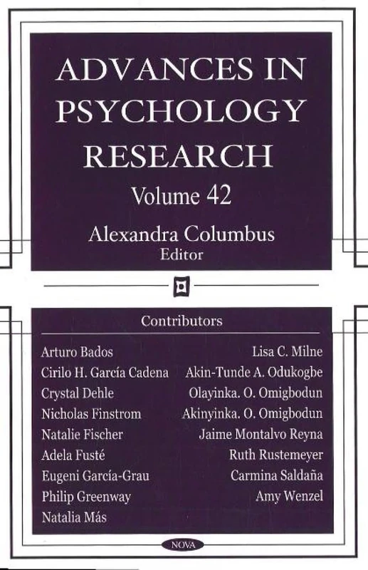 Advances in Psychology Research: 42: v. 42: Volume 42
