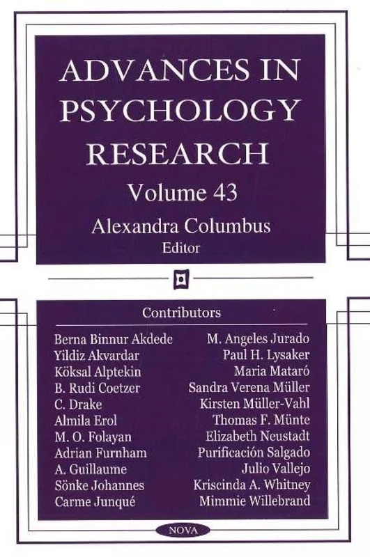 Advances in Psychology Research: 43: v. 43: Volume 43