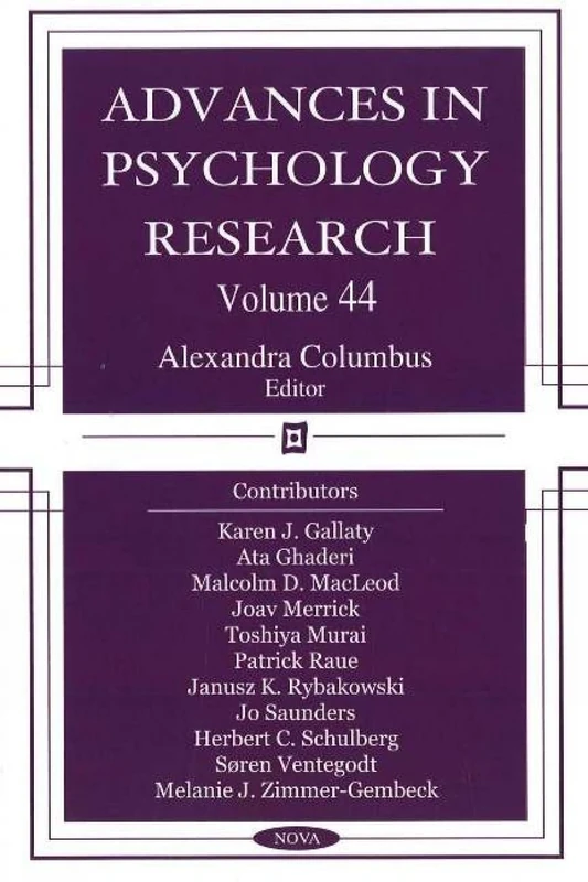 Advances in Psychology Research: 44: v. 44: Volume 44