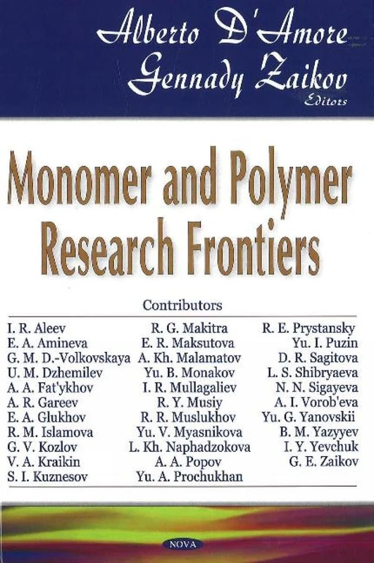 Nova Science Monomer and Polymers Research Frontiers Book