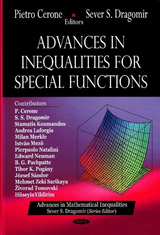 Advances in Inequalities for Special Functions - Nova Science