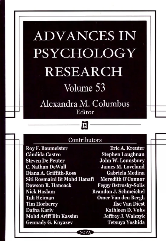 Advances in Psychology Research: v. 53: Volume 53