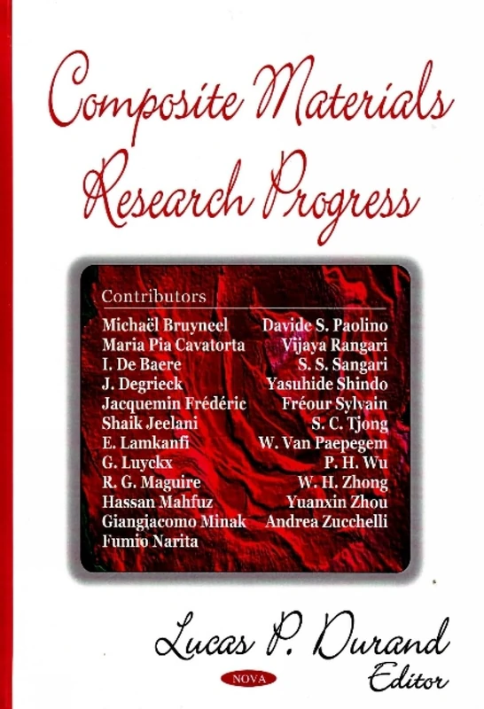 Nova Science Pub Composite Materials Research Progress Book