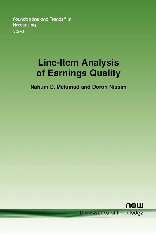 Line-Item Analysis of Earnings Quality (Foundations and Trends (R) in Accounting) - Image 1