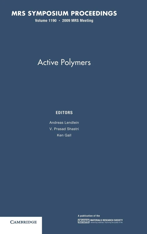 Active Polymers: Volume 1190 (MRS Proceedings)