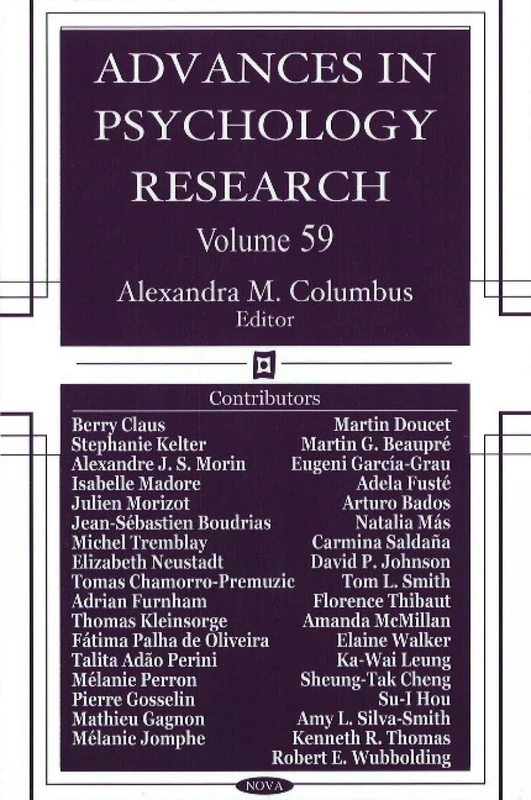 Advances in Psychology Research: v. 59: Volume 59