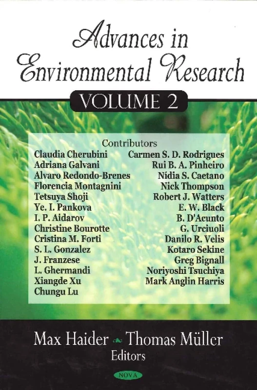 Advances in Environmental Research: v. 2: Volume 2