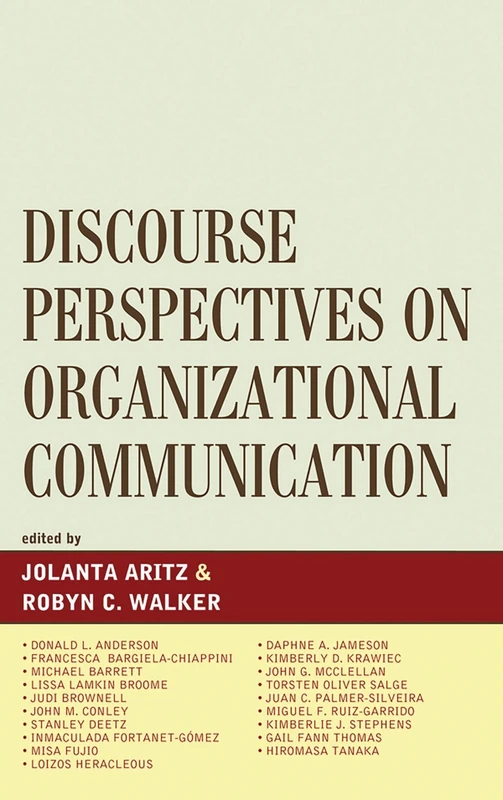 Discourse Perspectives on Organizational Communication (The Fairleigh Dickinson University Press Series in Communication Studies)