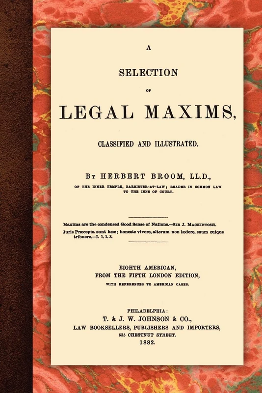 A Selection of Legal Maxims - Image 1