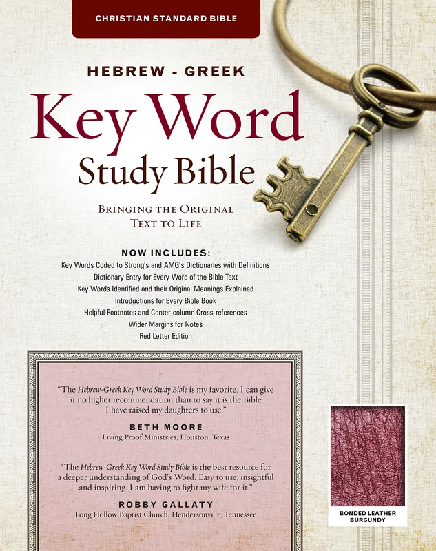 The Hebrew-Greek Key Word Study Bible: CSB Edition, Burgundy Bonded (Key Word Study Bibles)