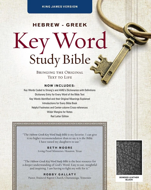 KJV Hebrew-Greek Key Word Study Bible: King James Version, Black Bonded Leather: Key Insights Into God's Word (Key Word Study Bibles)