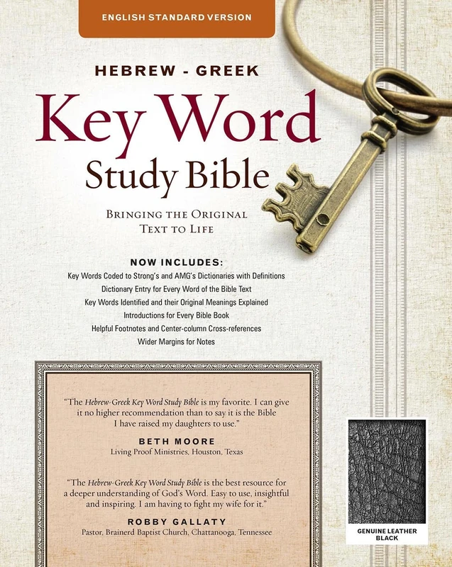 Key Word Study Bible-ESV: English Standard Version, Black, Hebrew-Greek Key Word Study Bible