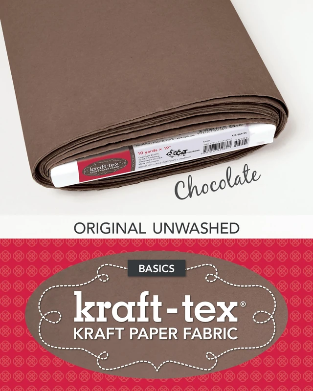 kraft-tex™ Basics Bolt, Chocolate: Kraft Paper Fabric - Image 1