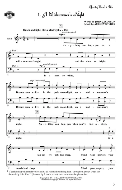 Midsummer Night's Dream, A - Youth Musical. Workbooks. Set and CD