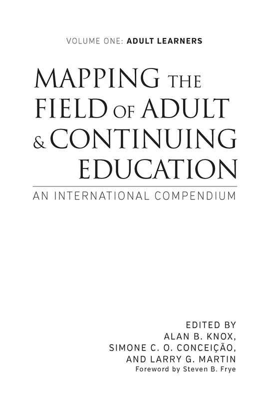 Mapping the Field of Adult and Continuing Education: Vol 1