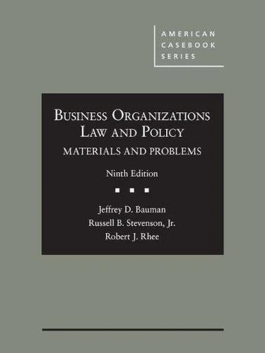 Business Organizations Law and Policy - CasebookPlus: Materials and Problems (American Casebook Series (Multimedia)): Materials and Problems - CasebookPlus