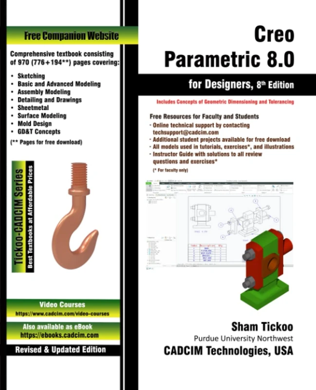 Creo Parametric 8.0 for Designers, 8th Edition