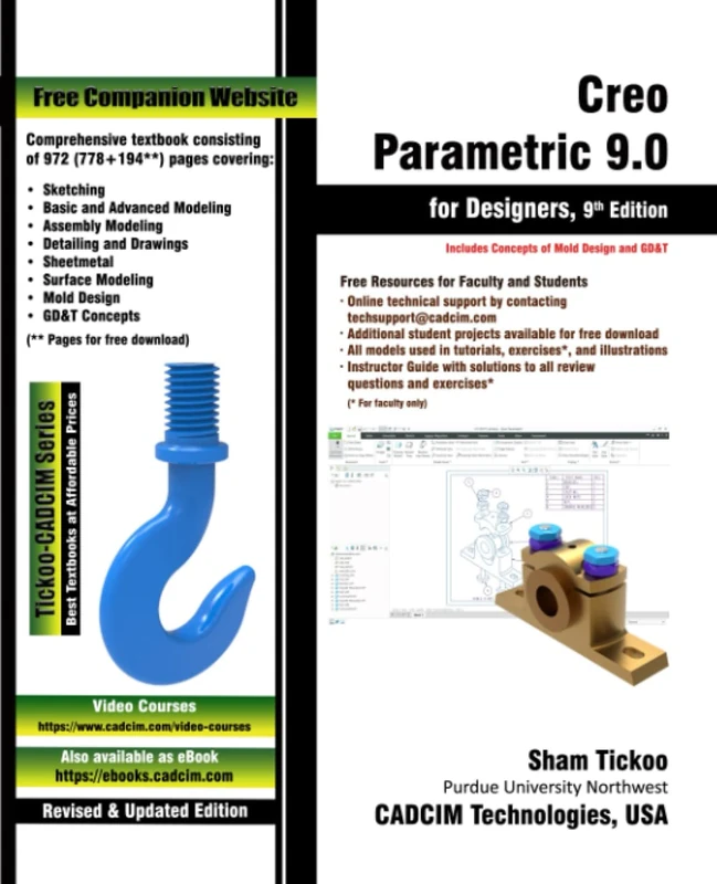 Creo Parametric 9.0 for Designers, 9th Edition