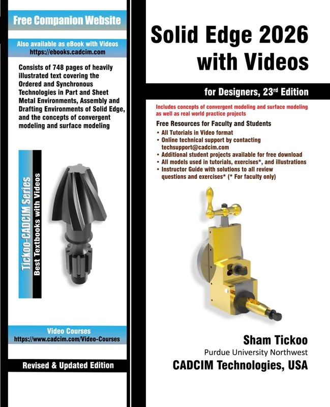 Solid Edge 2026 with Videos for Designers, 23rd Edition