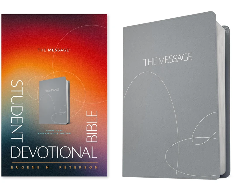 Message Student Devotional Bible (Leather-Look, Stone Gray), The