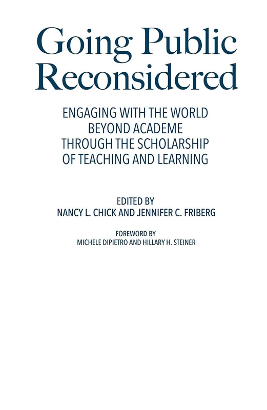 Going Public Reconsidered - Stylus Publishing (VA) Book