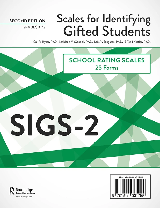 Scales for Identifying Gifted Students (SIGS-2): School Rating Scale Forms (25 Forms) - Image 1