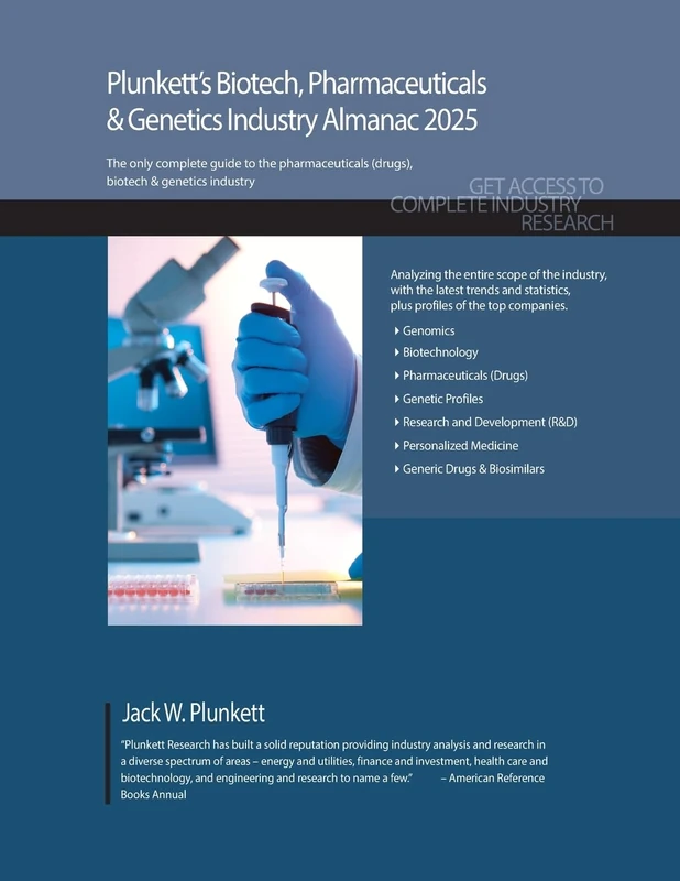 Plunkett's Biotech, Pharmaceuticals & Genetics Industry Almanac 2025: Biotech, Pharmaceuticals & Genetics Industry Market Research, Statistics, Trends and Leading Companies - Image 1