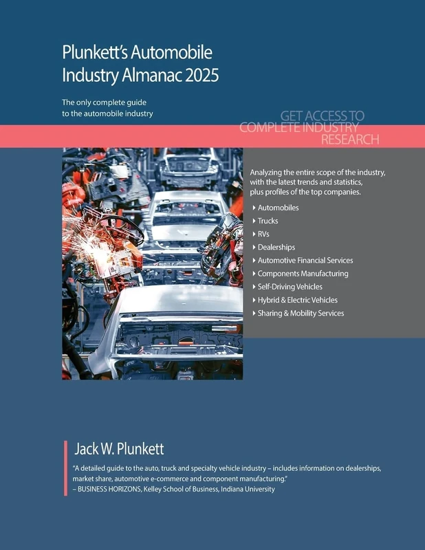 Plunkett's Automobile Industry Almanac 2025: Automobile Industry Market Research, Statistics, Trends and Leading Companies