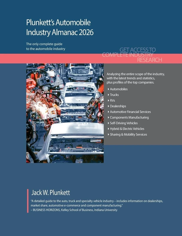 Plunkett's Automobile Industry Almanac 2026: Automobile Industry Market Research, Statistics, Trends and Leading Companies