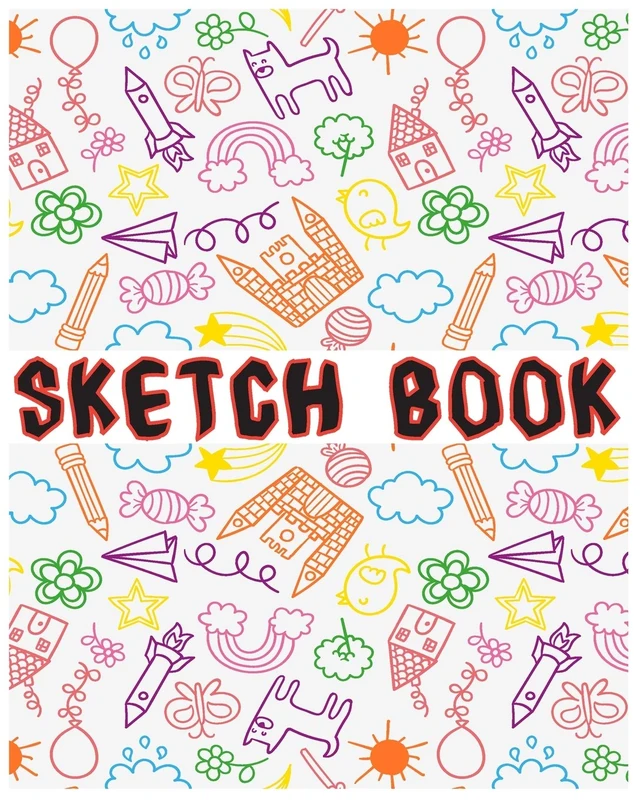 SKETCH BOOK: A Large Notebook With Blank Paper for Drawing, Writing, Painting, Sketching, 100 Pages, 8x10