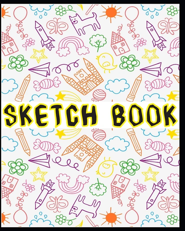 SKETCH BOOK: A Large Notebook With Blank Paper for Drawing, Writing, Painting, Sketching, 100 Pages, 8x10