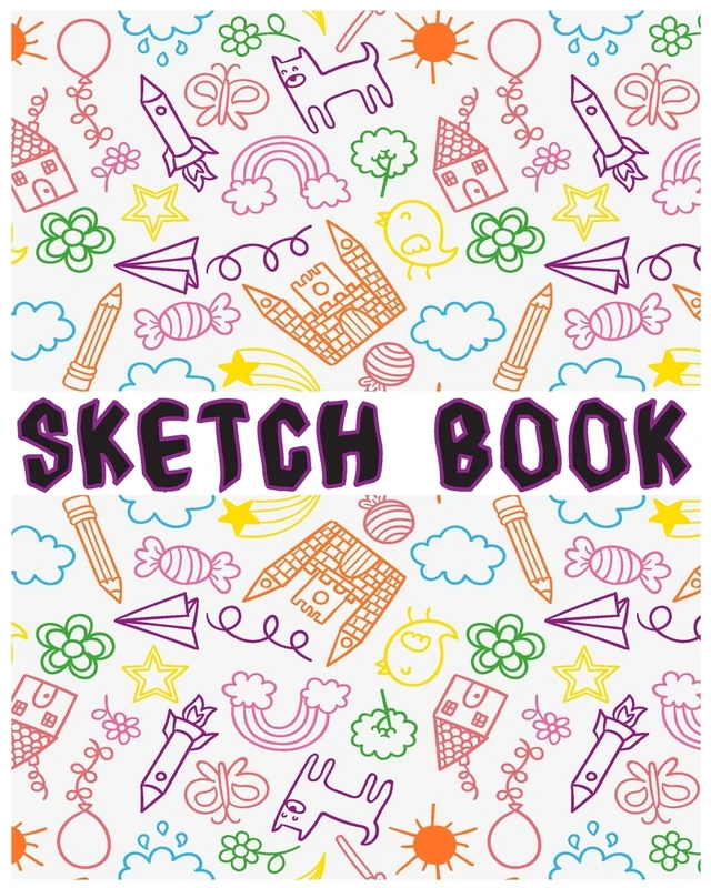 SKETCH BOOK: A Large Notebook With Blank Paper for Drawing, Writing, Painting, Sketching, 100 Pages, 8x10