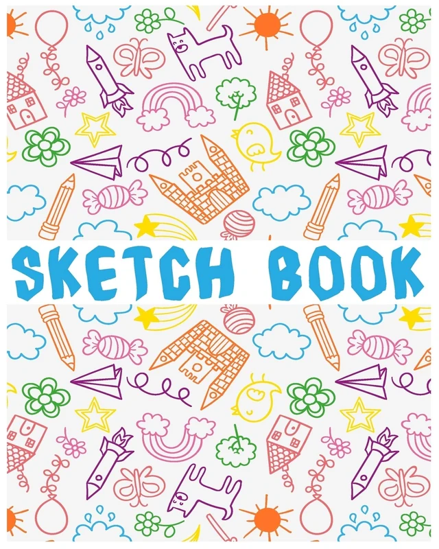 SKETCH BOOK: A Large Notebook With Blank Paper for Drawing, Writing, Painting, Sketching, 100 Pages, 8x10
