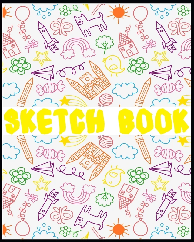 SKETCH BOOK: A Large Notebook With Blank Paper for Drawing, Writing, Painting, Sketching, 100 Pages, 8x10