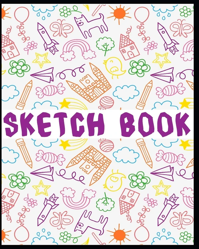 SKETCH BOOK: A Large Notebook With Blank Paper for Drawing, Writing, Painting, Sketching, 100 Pages, 8x10