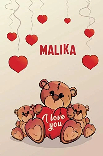 i love you: Malika Journal notebook, (Composition Book, Journal) (6 x 9 Large) 120page (C03)